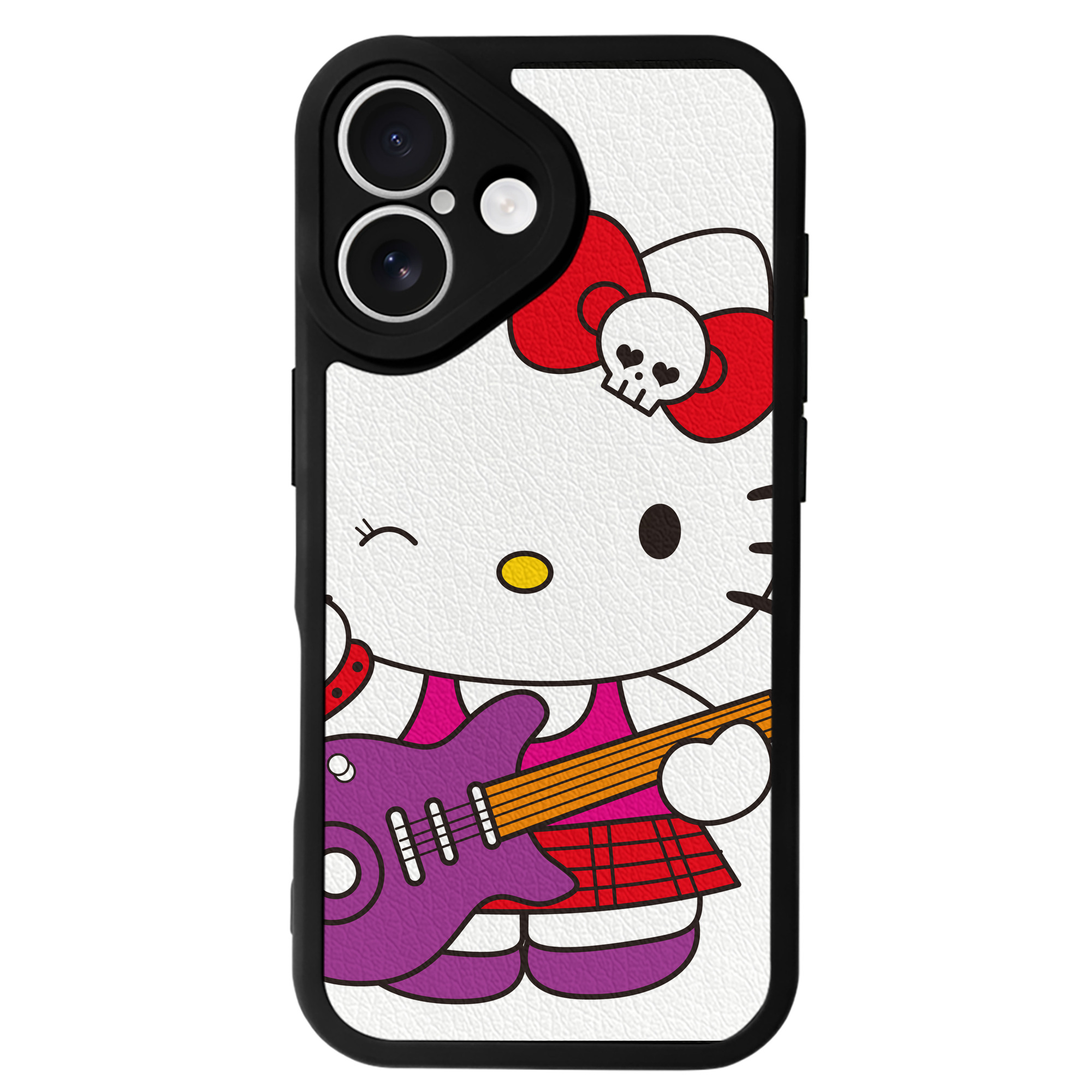 （画像用） Hello Kitty ハローキティ 【iPhone 16シリーズ対応】シリコンスマホケース（レザー調） 材質：シリコン